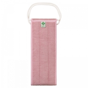 Длинная мочалка-скраб Green Fiber CARE 20, розовая